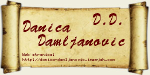Danica Damljanović vizit kartica